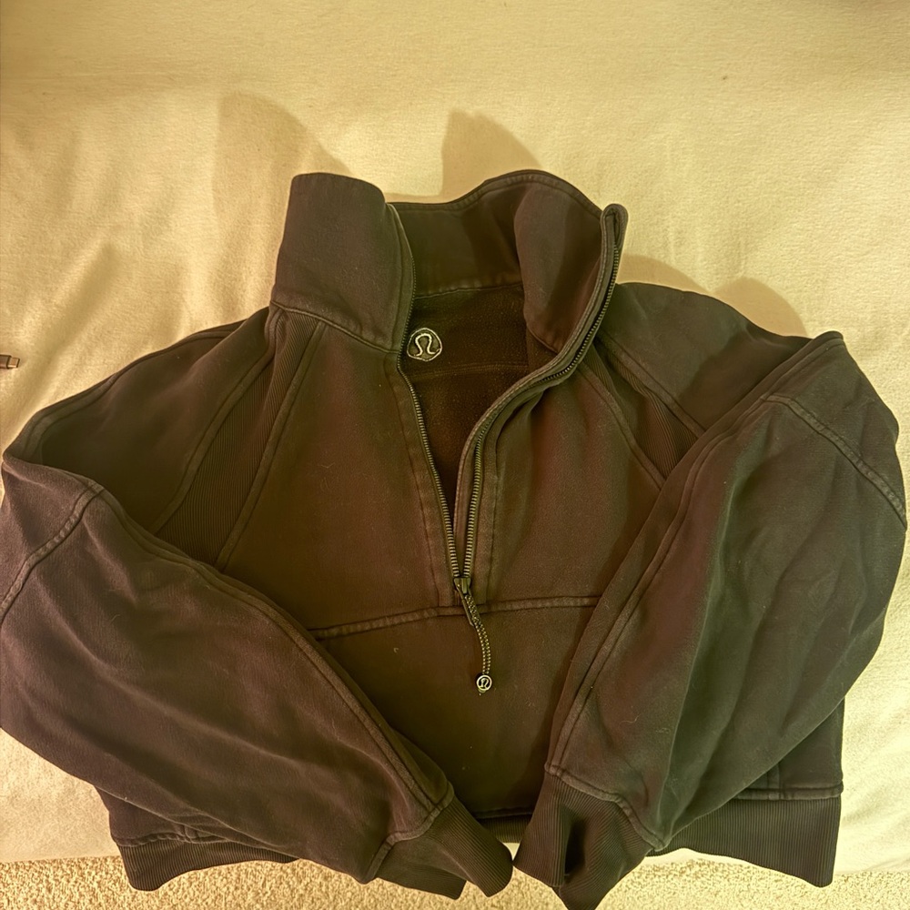 Black scuba quarter zip